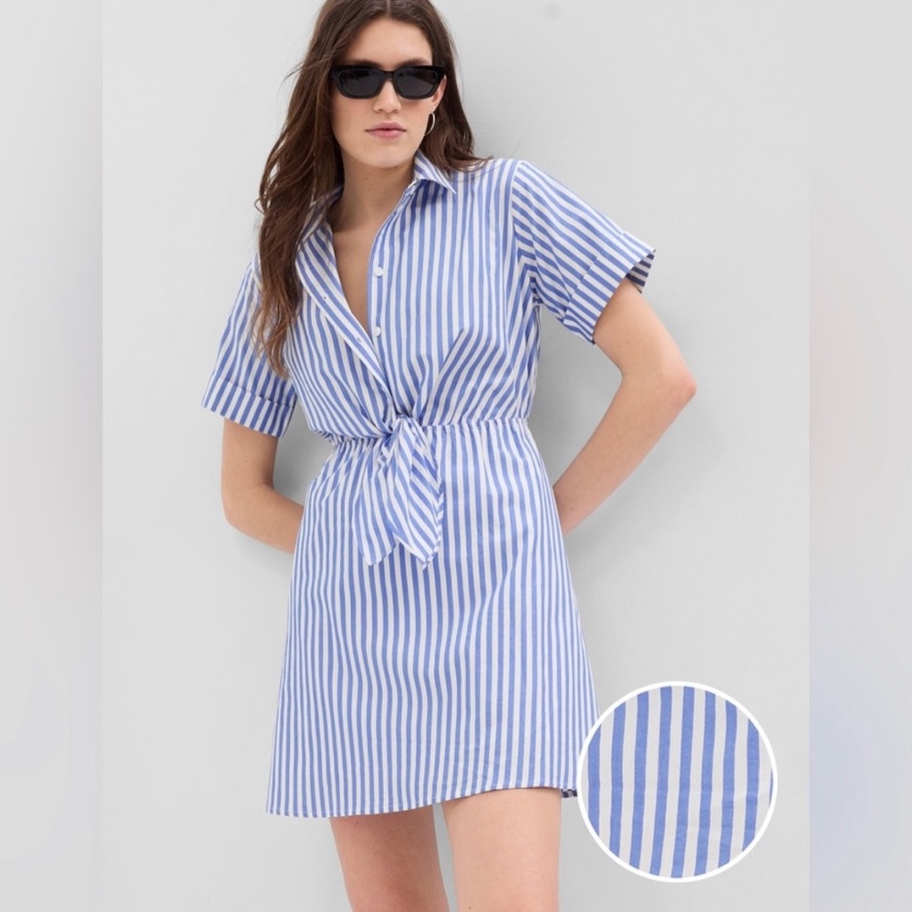 Gap NWT Tie Front Shirt Dress